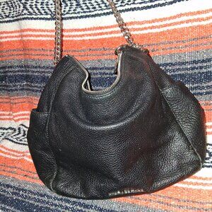 Michael Kors Black Leather Slouchy Shoulder Bag